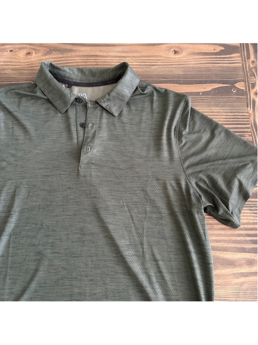 VRST Polo Shirt Mens Large Green Performance Golf Athletic Shirt